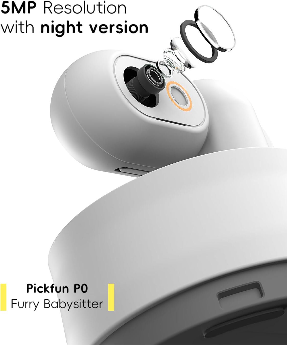 P0 AI Pet Camera with 2K Tracking, Auto Video Recording Editing & Smart Alerts, 350° Panoramic View with Night Vision, Two-Way Audio, Privacy Protection & Local Storage for Cat/Dog Monitoring