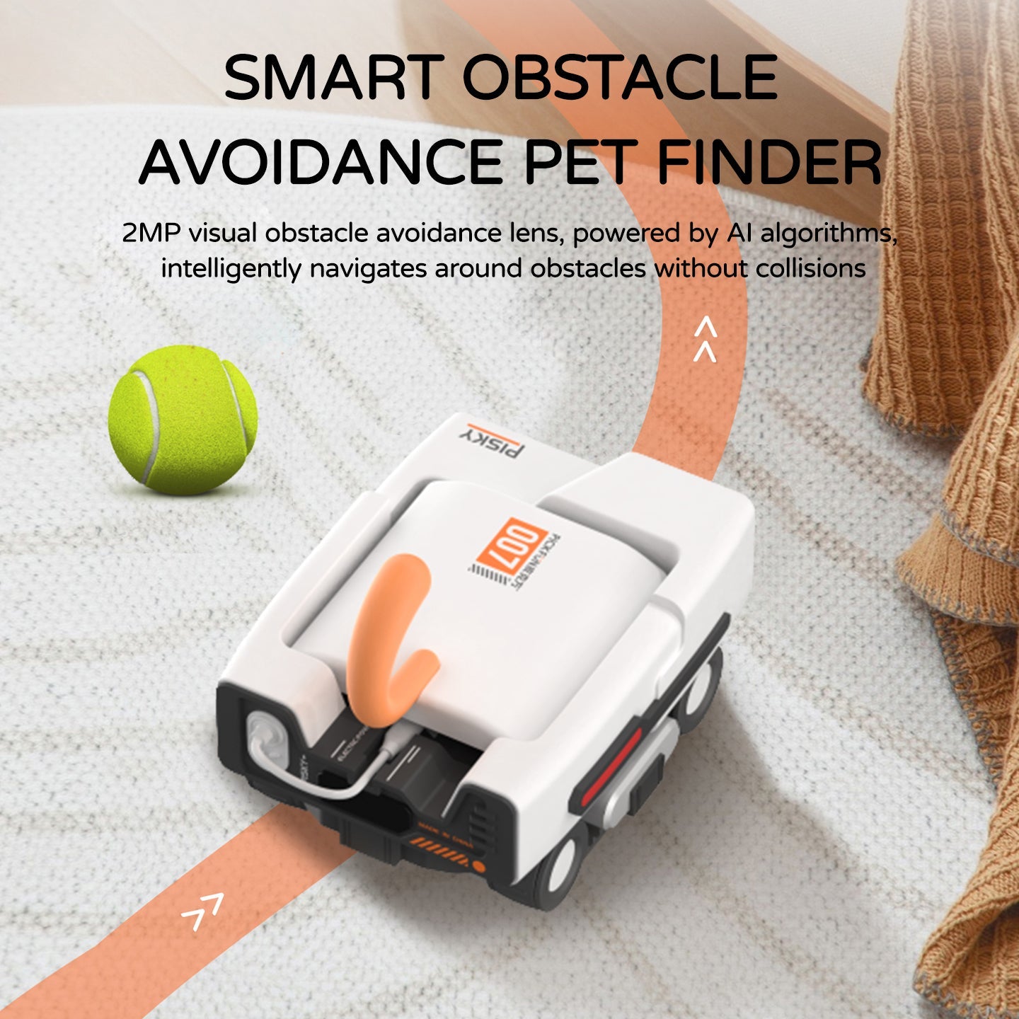 PickFun Pet Companion Robot – AI Smart Mobile Camera with Obstacle Avoidance and Automatic Video Editing